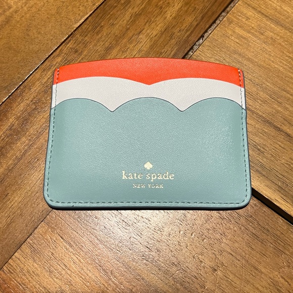 Kate+Spade+Gemma+Small+Slim+Card+Holder+Cloud+Mist+WLR00554 for sale online